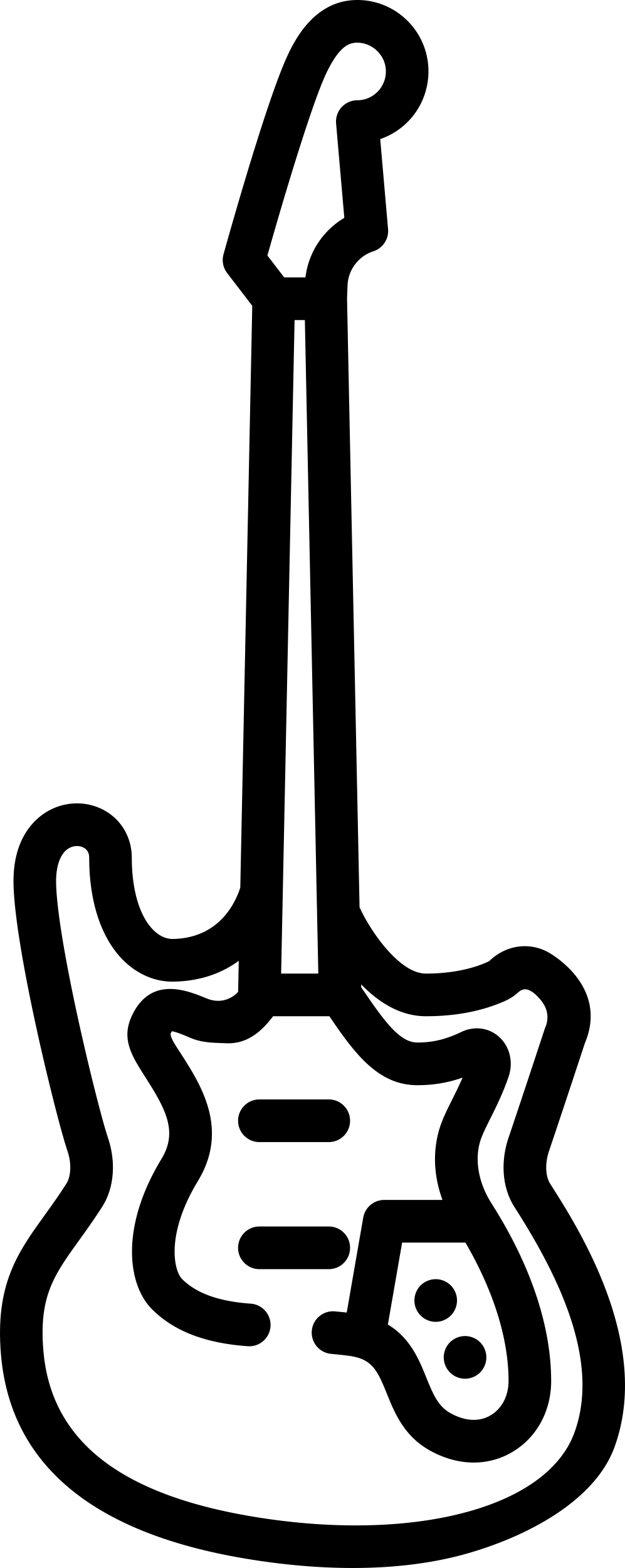 Bass Guitar Outline Svg Vector Free Vectors